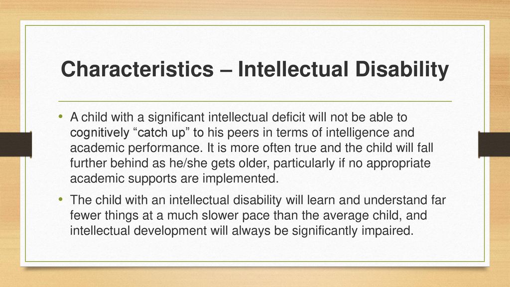 Characteristics of intellectual development sales